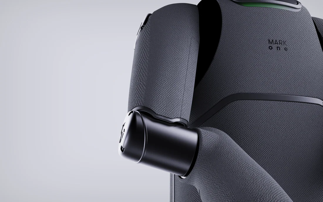 Close-up of the MARK One arm joint