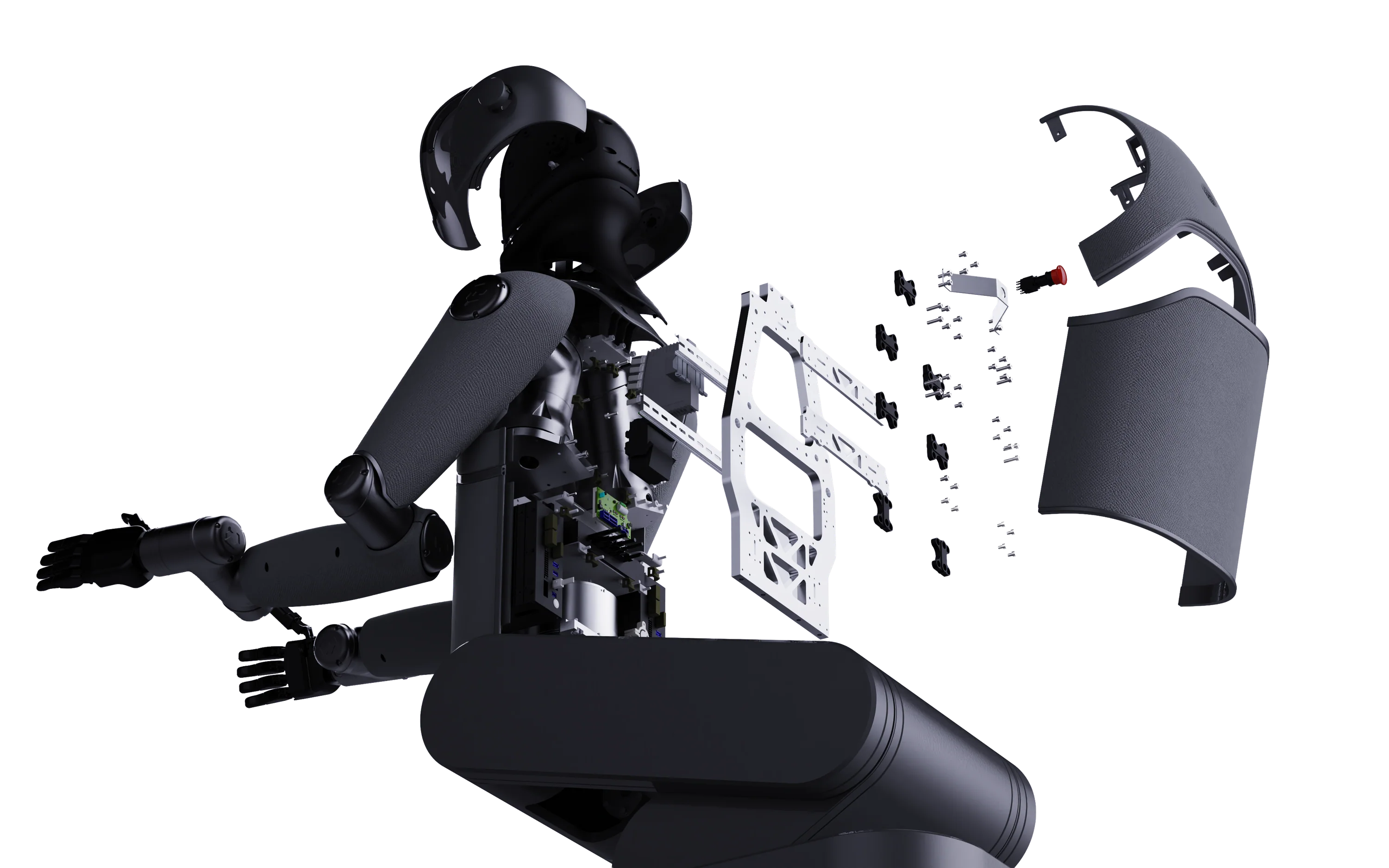 Exploded view of the MARK One components