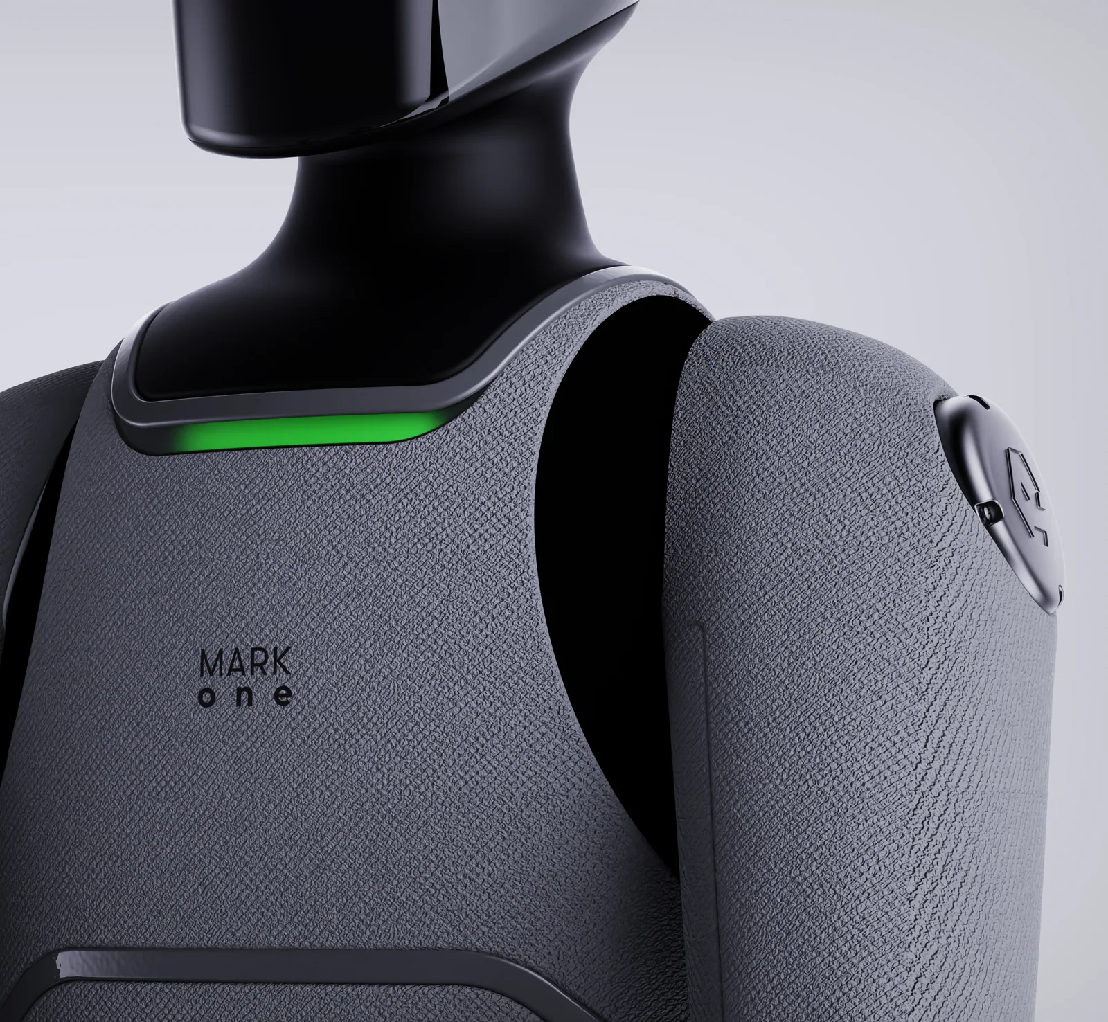 MARK One shoulder with the green status line