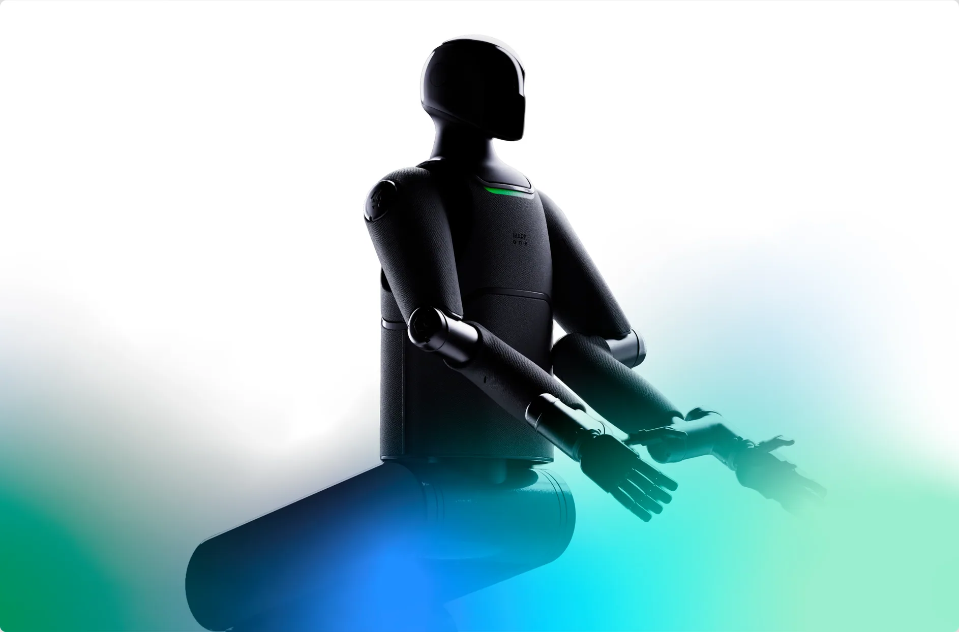MARK One in profile with its arms extended forward